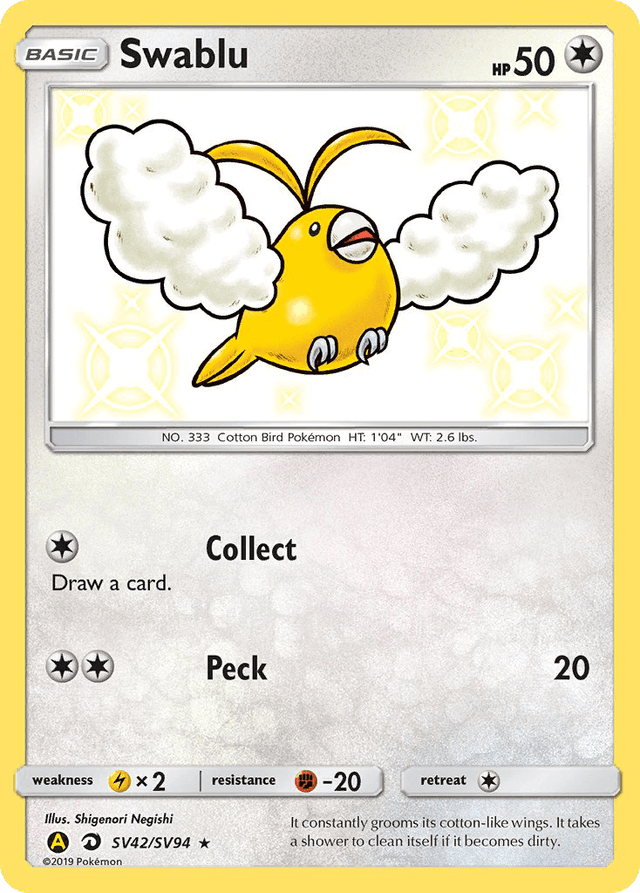 Carta Swablu SV42/94 do set Hidden Fates Shiny Vault — Pokémon TCG | Bynx