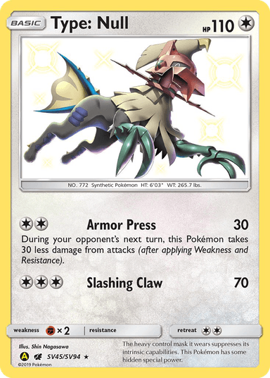 Carta Type: Null SV45/94 do set Hidden Fates Shiny Vault — Pokémon TCG | Bynx
