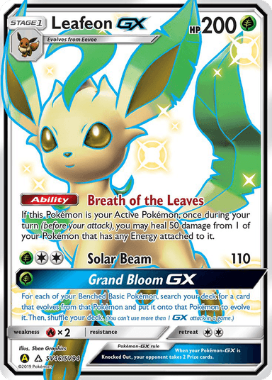 Carta Leafeon-GX SV46/94 do set Hidden Fates Shiny Vault — Pokémon TCG | Bynx