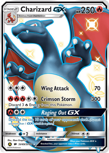 Carta Charizard-GX SV49/94 do set Hidden Fates Shiny Vault — Pokémon TCG | Bynx