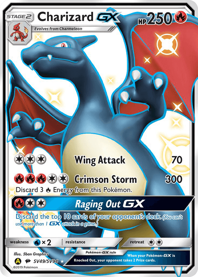 Carta Charizard-GX SV49/94 do set Hidden Fates Shiny Vault — Pokémon TCG | Bynx