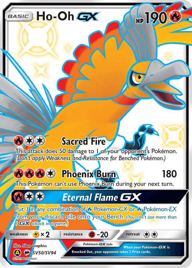 Carta Ho-Oh-GX SV50/94 do set Hidden Fates Shiny Vault — Pokémon TCG | Bynx