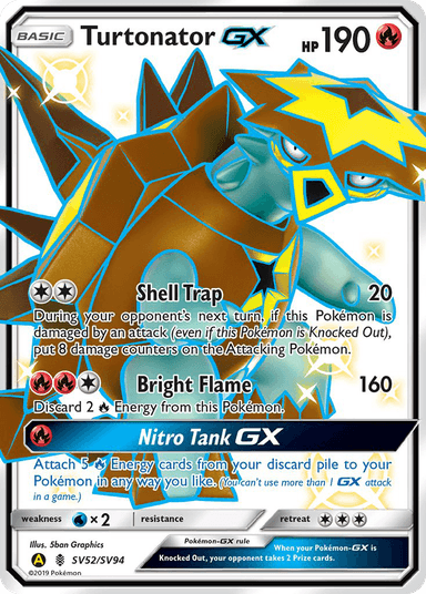 Carta Turtonator-GX SV52/94 do set Hidden Fates Shiny Vault — Pokémon TCG | Bynx