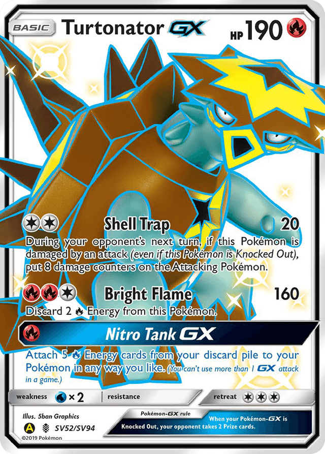 Carta Turtonator-GX SV52/94 do set Hidden Fates Shiny Vault — Pokémon TCG | Bynx