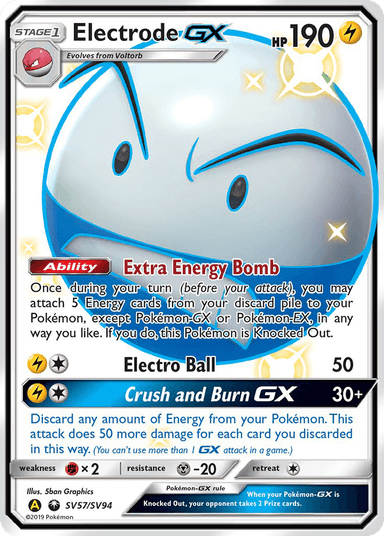 Carta Electrode-GX SV57/94 do set Hidden Fates Shiny Vault — Pokémon TCG | Bynx