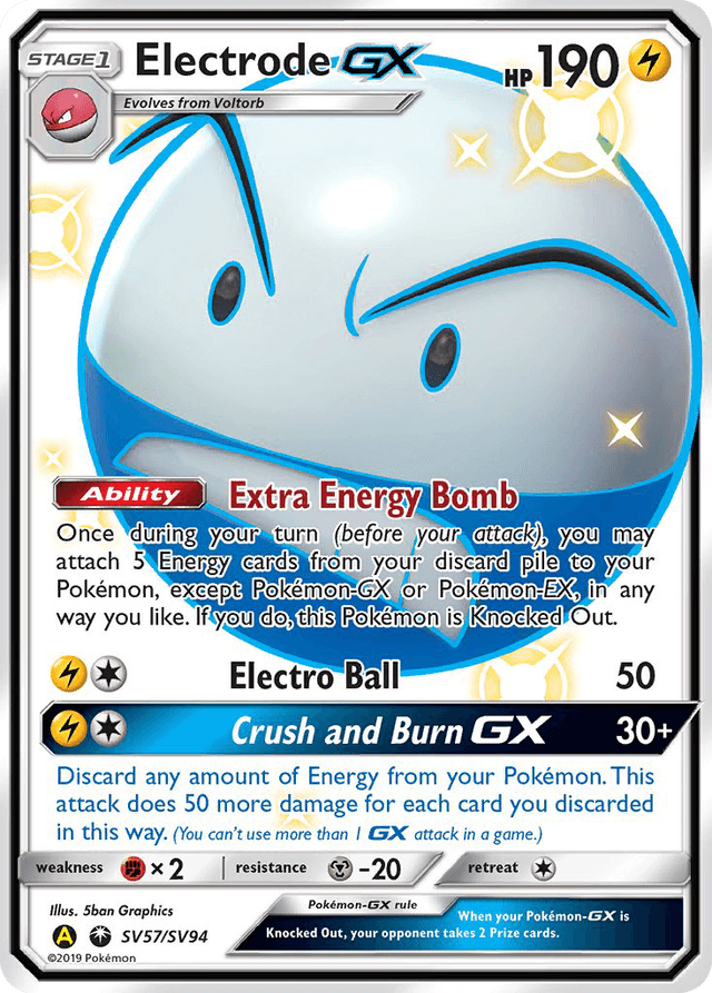 Carta Electrode-GX SV57/94 do set Hidden Fates Shiny Vault — Pokémon TCG | Bynx