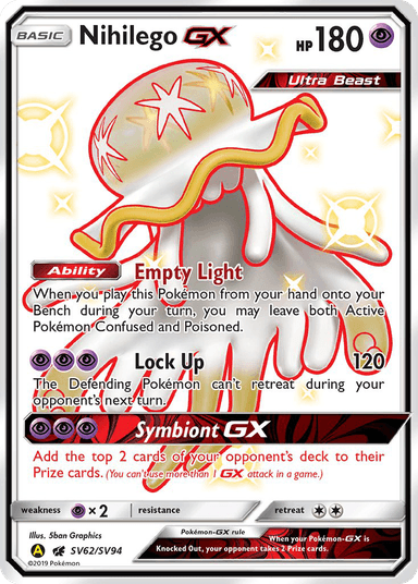 Carta Nihilego-GX SV62/94 do set Hidden Fates Shiny Vault — Pokémon TCG | Bynx