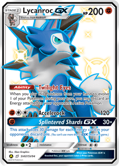 Lycanroc-GX SV67 — Hidden Fates Shiny Vault