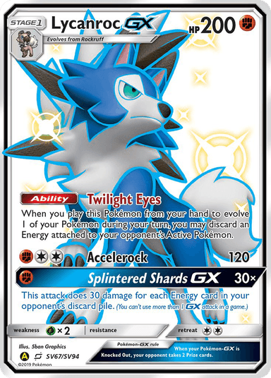 Carta Lycanroc-GX SV67/94 do set Hidden Fates Shiny Vault — Pokémon TCG | Bynx