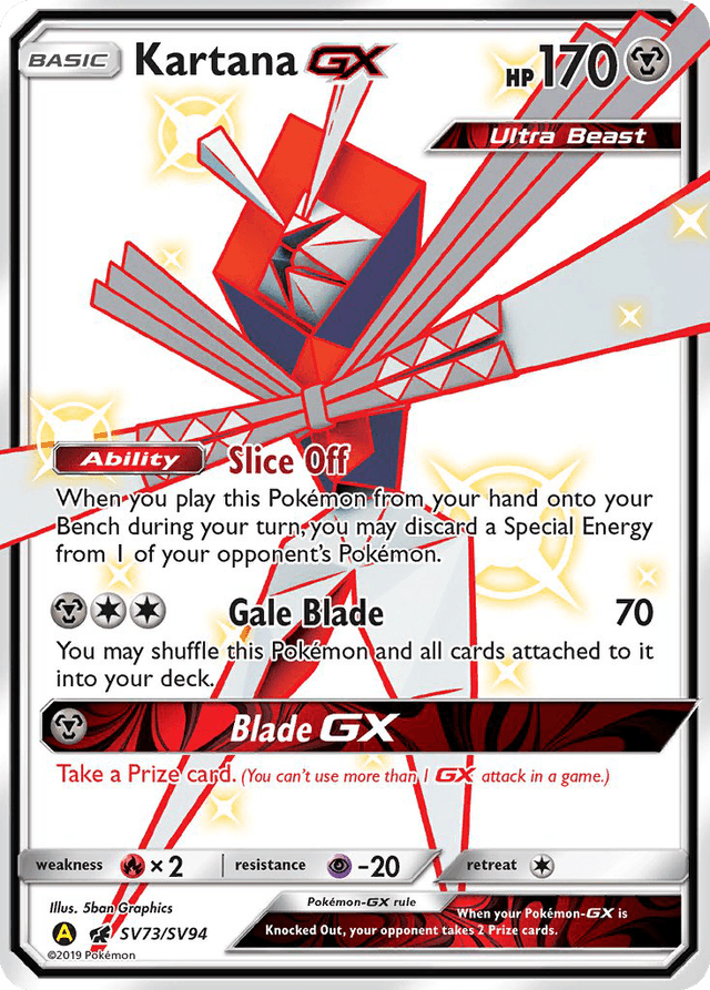 Carta Kartana-GX SV73/94 do set Hidden Fates Shiny Vault — Pokémon TCG | Bynx