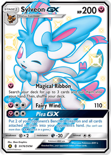 Carta Sylveon-GX SV76/94 do set Hidden Fates Shiny Vault — Pokémon TCG | Bynx