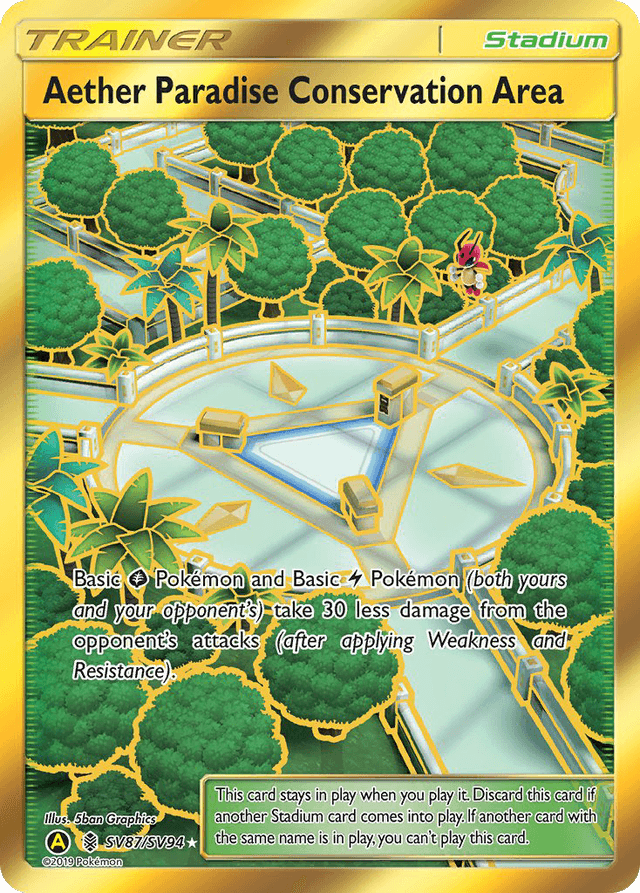Carta Aether Paradise Conservation Area SV87/94 do set Hidden Fates Shiny Vault — Pokémon TCG | Bynx