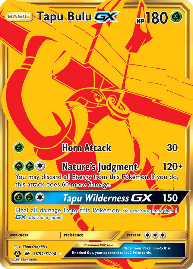 Carta Tapu Bulu-GX SV91/94 do set Hidden Fates Shiny Vault — Pokémon TCG | Bynx