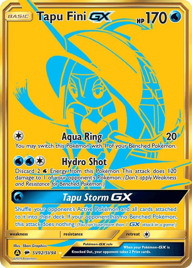 Carta Tapu Fini-GX SV92/94 do set Hidden Fates Shiny Vault — Pokémon TCG | Bynx