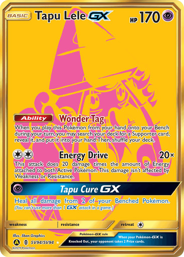 Carta Tapu Lele-GX SV94/94 do set Hidden Fates Shiny Vault — Pokémon TCG | Bynx