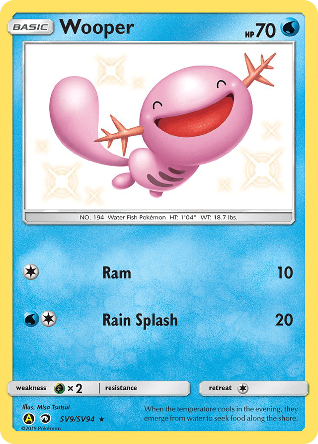 Carta Wooper SV9/94 do set Hidden Fates Shiny Vault — Pokémon TCG | Bynx