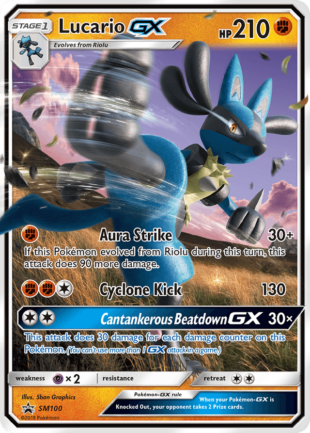 Carta Lucario-GX SM100/248 do set SM Black Star Promos — Pokémon TCG | Bynx