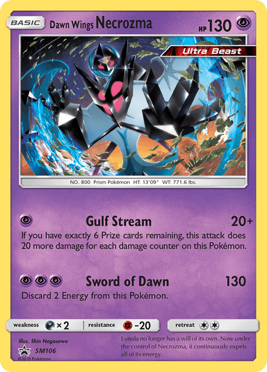 Carta Dawn Wings Necrozma SM106/248 do set SM Black Star Promos — Pokémon TCG | Bynx