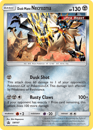 Carta Dusk Mane Necrozma SM107/248 do set SM Black Star Promos — Pokémon TCG | Bynx