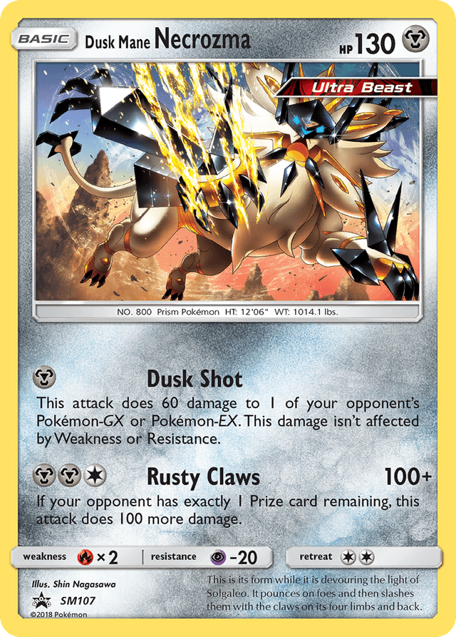 Carta Dusk Mane Necrozma SM107/248 do set SM Black Star Promos — Pokémon TCG | Bynx