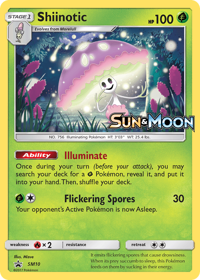 Carta Shiinotic SM10/248 do set SM Black Star Promos — Pokémon TCG | Bynx