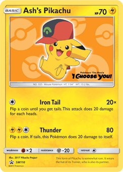 Ash's Pikachu SM110 — SM Black Star Promos
