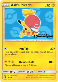 Ash's Pikachu SM114 — SM Black Star Promos