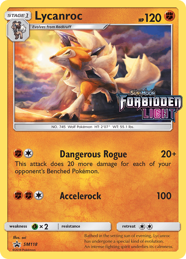 Carta Lycanroc SM118/248 do set SM Black Star Promos — Pokémon TCG | Bynx