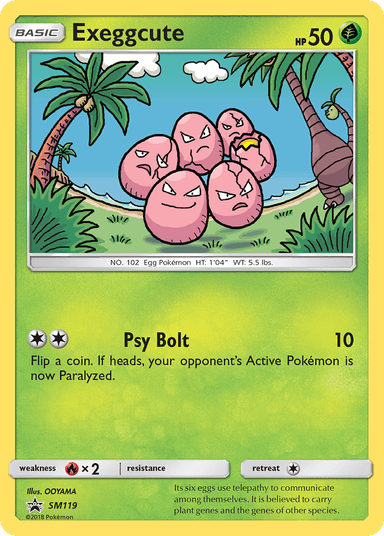 Carta Exeggcute SM119/248 do set SM Black Star Promos — Pokémon TCG | Bynx