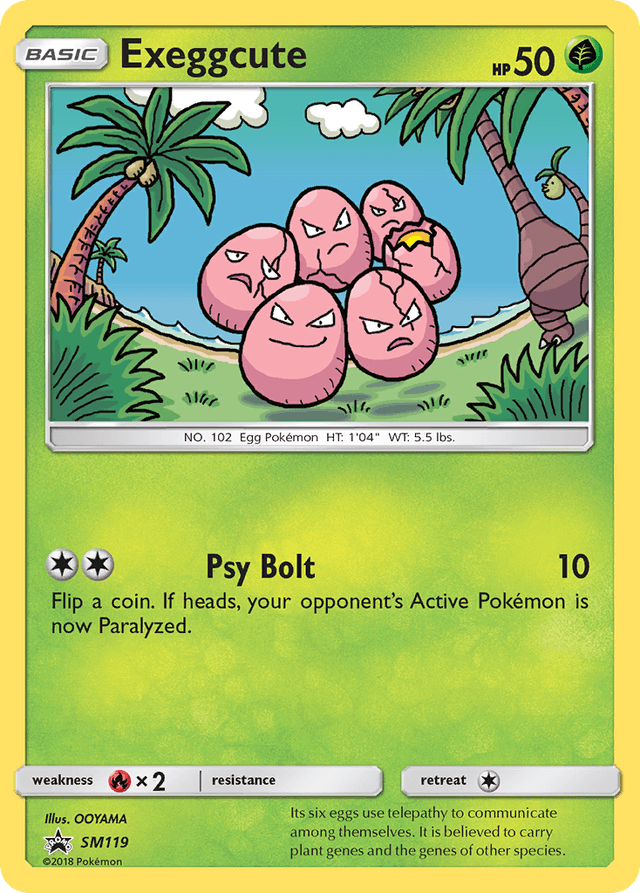 Carta Exeggcute SM119/248 do set SM Black Star Promos — Pokémon TCG | Bynx