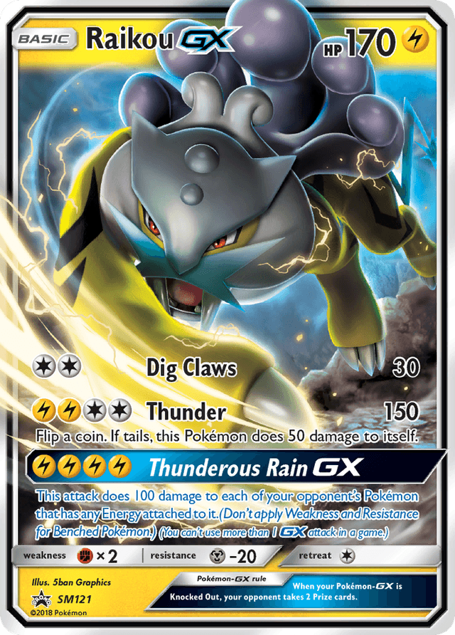Carta Raikou-GX SM121/248 do set SM Black Star Promos — Pokémon TCG | Bynx