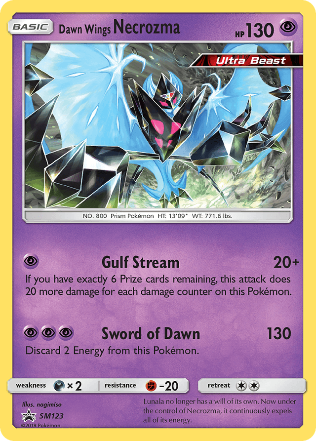 Carta Dawn Wings Necrozma SM123/248 do set SM Black Star Promos — Pokémon TCG | Bynx