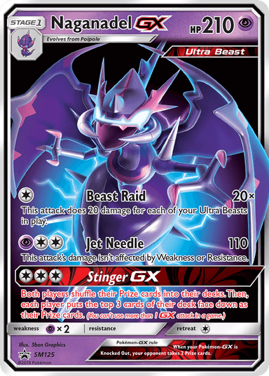 Carta Naganadel-GX SM125/248 do set SM Black Star Promos — Pokémon TCG | Bynx