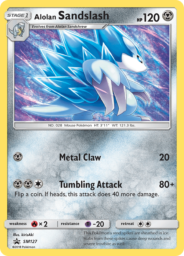 Carta Alolan Sandslash SM127/248 do set SM Black Star Promos — Pokémon TCG | Bynx