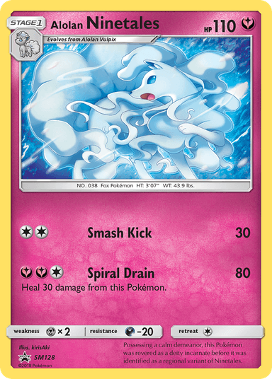 Carta Alolan Ninetales SM128/248 do set SM Black Star Promos — Pokémon TCG | Bynx