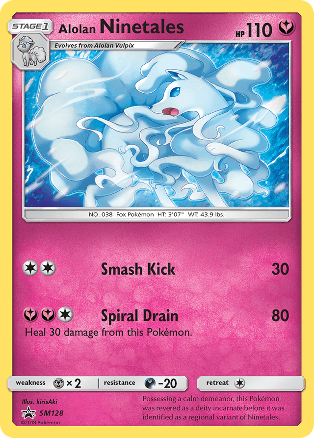 Carta Alolan Ninetales SM128/248 do set SM Black Star Promos — Pokémon TCG | Bynx