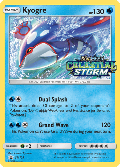 Carta Kyogre SM129/248 do set SM Black Star Promos — Pokémon TCG | Bynx