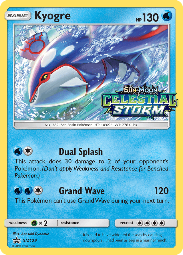 Carta Kyogre SM129/248 do set SM Black Star Promos — Pokémon TCG | Bynx