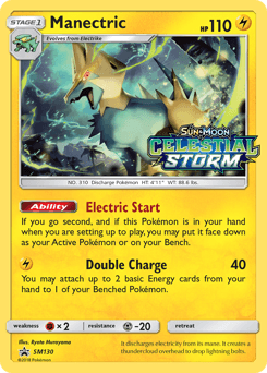 Manectric SM130 — SM Black Star Promos