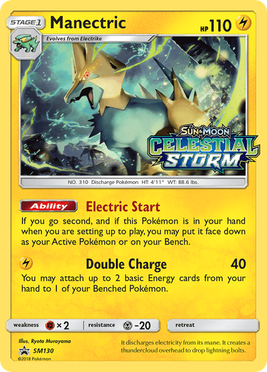 Carta Manectric SM130/248 do set SM Black Star Promos — Pokémon TCG | Bynx