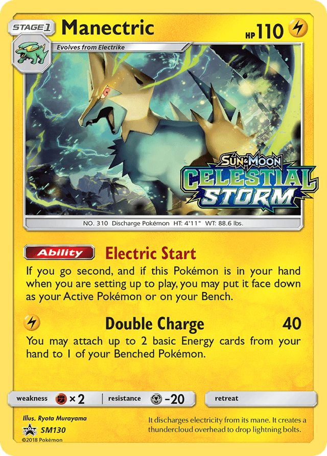 Carta Manectric SM130/248 do set SM Black Star Promos — Pokémon TCG | Bynx