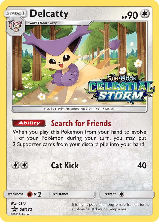 Carta Delcatty SM132/248 do set SM Black Star Promos — Pokémon TCG | Bynx