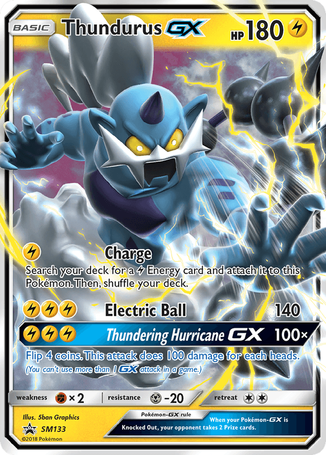 Carta Thundurus-GX SM133/248 do set SM Black Star Promos — Pokémon TCG | Bynx