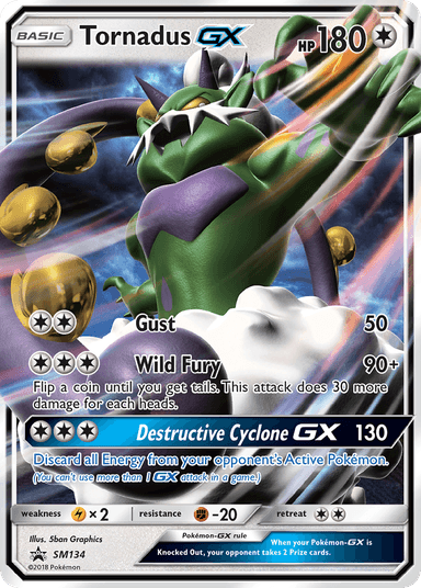 Carta Tornadus-GX SM134/248 do set SM Black Star Promos — Pokémon TCG | Bynx