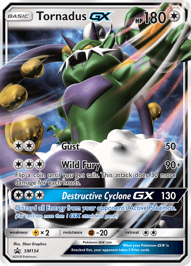 Carta Tornadus-GX SM134/248 do set SM Black Star Promos — Pokémon TCG | Bynx