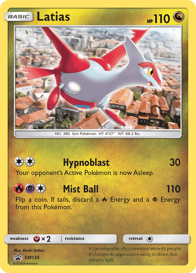Carta Latias SM135/248 do set SM Black Star Promos — Pokémon TCG | Bynx