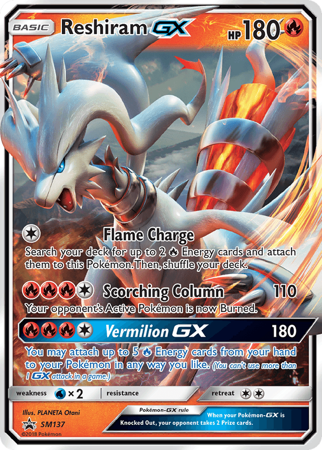Carta Reshiram-GX SM137/248 do set SM Black Star Promos — Pokémon TCG | Bynx