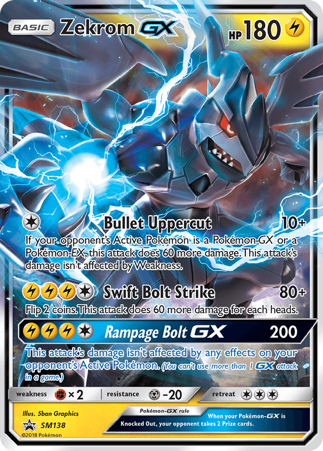 Carta Zekrom-GX SM138/248 do set SM Black Star Promos — Pokémon TCG | Bynx