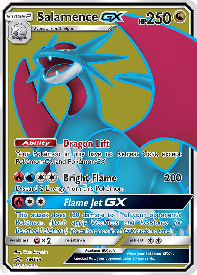 Carta Salamence-GX SM139/248 do set SM Black Star Promos — Pokémon TCG | Bynx