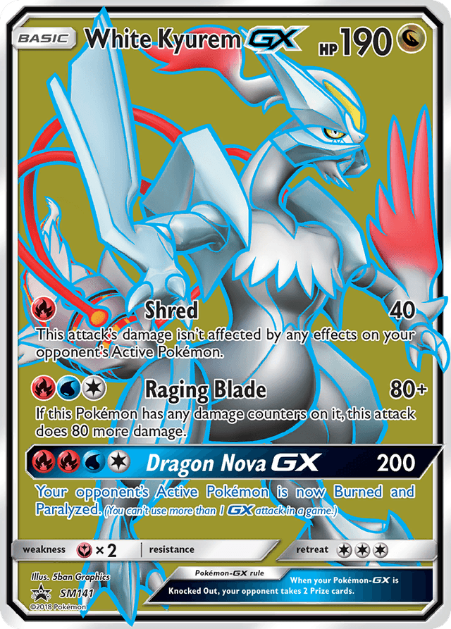 Carta White Kyurem-GX SM141/248 do set SM Black Star Promos — Pokémon TCG | Bynx